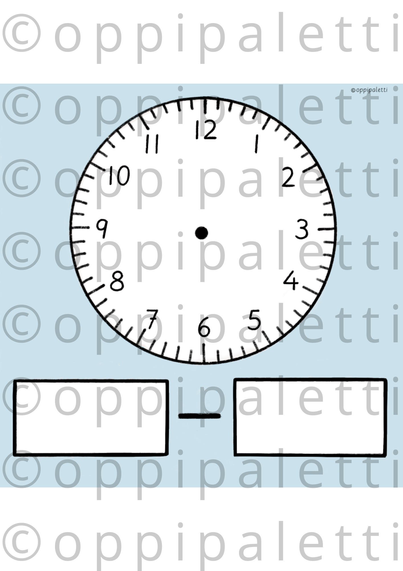 Kellotaulu Oppipaletti Kellotaulu Oppipaletti