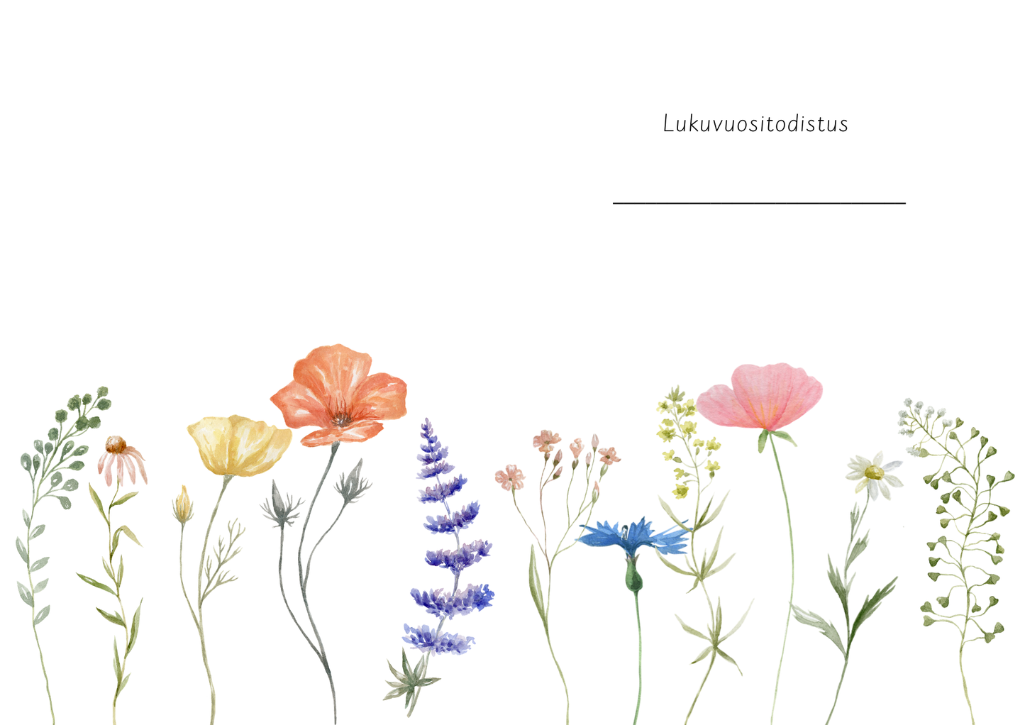 Lukuvuositodistuksen kansi