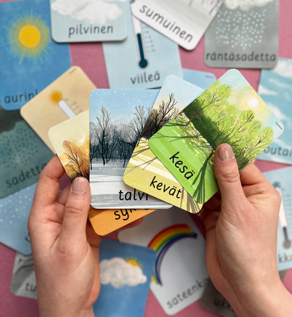 Calendar and weather cards