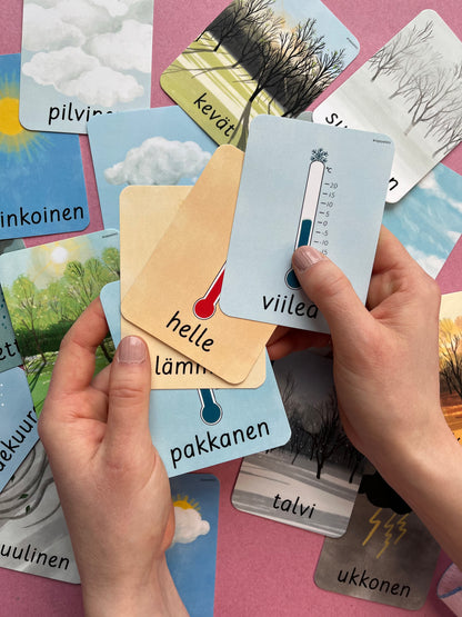 Calendar and weather cards